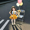 Girls' summer dress: new cute baby hamburger tank dress, korean style children's peter pan collar tulip princess dress