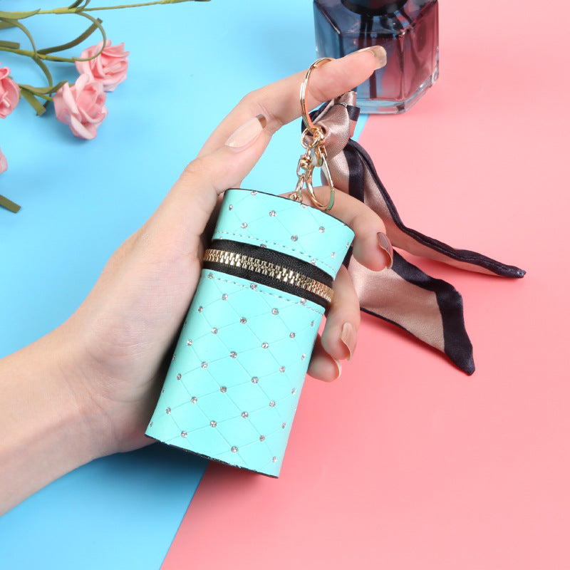 High luxury change bag, pendant, earphone bag, lipstick, mini keychain bag, retro bucket mouth red envelope, simple pendant bag.