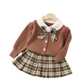 Girls' sweater jk set - new autumn  collection: stylish two-piece princess dress outfit for little girls
