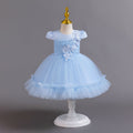 Ready-to-ship new baby girl dress - tulle flower cake princess dress - first birthday dress - baby dress