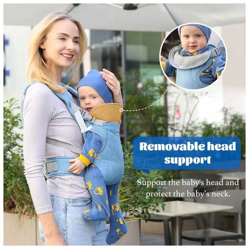 Baby carrier, baby waist stool, lightweight shoulders, all year round multi-functional front-hug front and rear dual-use stool for carrying baby when going out