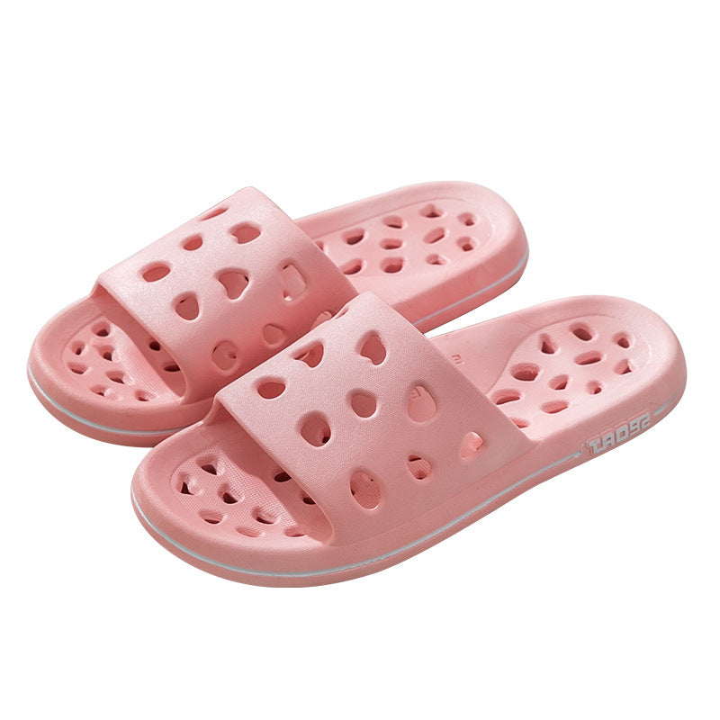 Bathroom bath slippers women's summer indoor non-slip water leakage slippers non-slip cut out bathroom couple shower slippers men