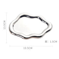 Inscasual silver-plated jewelry ceramic storage tray model room electroplated silver creative desktop ceramic ornaments plate