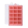 Ready-to-ship 15-cavity & 24-cavity silicone ice cube trays with lids - diy silicone ice mold for creative ice making in the freezer
