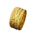 4-piece 8mm gold-tone african & middle eastern bangle set - dubai ethiopian women's jewelry with vacuum plating and color retention