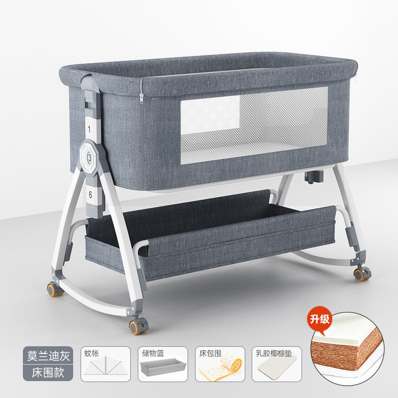Baby crib - portable, foldable, multi-functional bassinet - newborn & toddler convertible bed