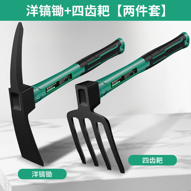 Small pickaxe multi-functional outdoor portable pickaxe, claw pickaxe, pickaxe, ax, hoe, special hoe for digging tree roots and digging grass