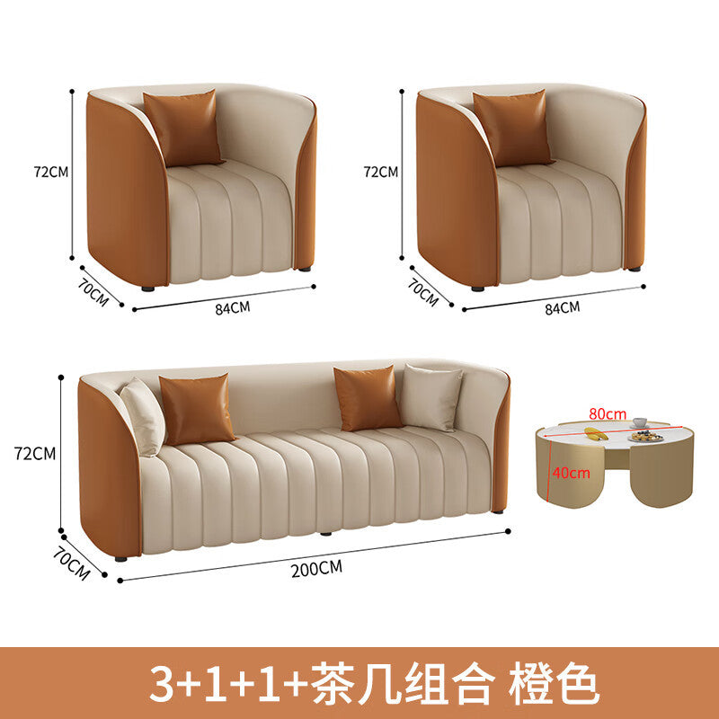 Saint-ly minimalist light luxury hotel lobby sofa set - lounge area, office reception area, meeting & negotiation space