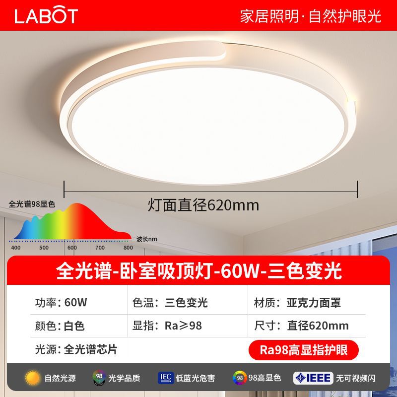 Eye-caring bedroom light, master bedroom 2025 new led ceiling lamp, minimalist modern high-end room light, popular trending style