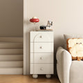 Solid wood bedroom nightstand with multiple drawers, storage cabinet, living room side table, small apartment rental unit organizer