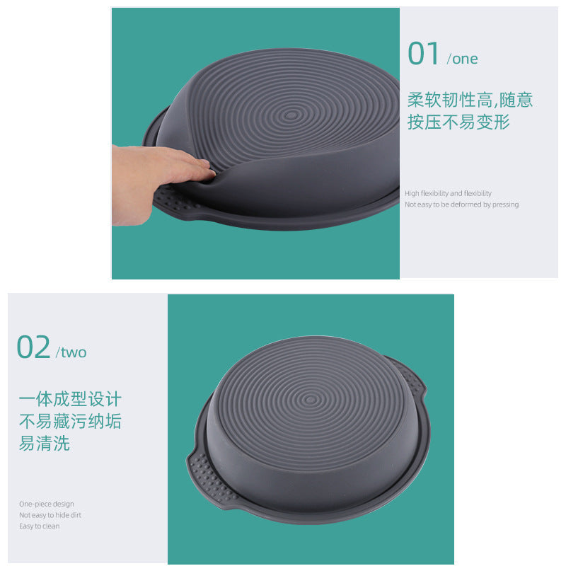 Factory new in stock 9.5inch silicone round cake mold baking pan for homediy non-stick