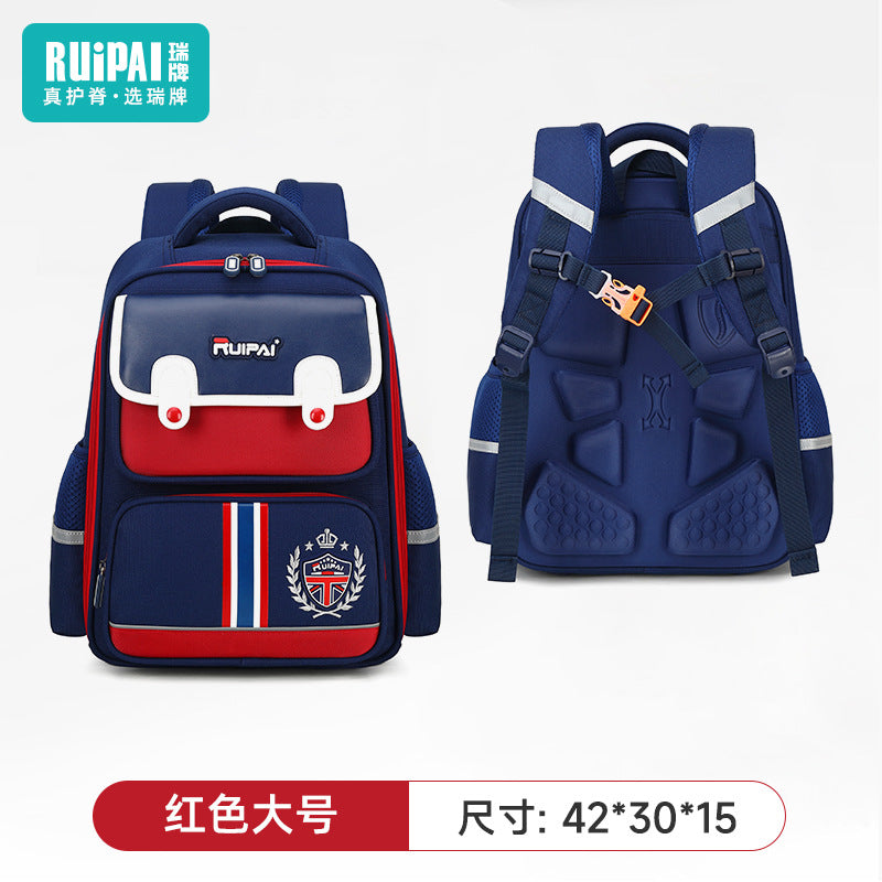 Rui brand primary school schoolbags for grades 3 to 6, lightweight and large-capacity water-proof boys and girls children's backpacks wholesale