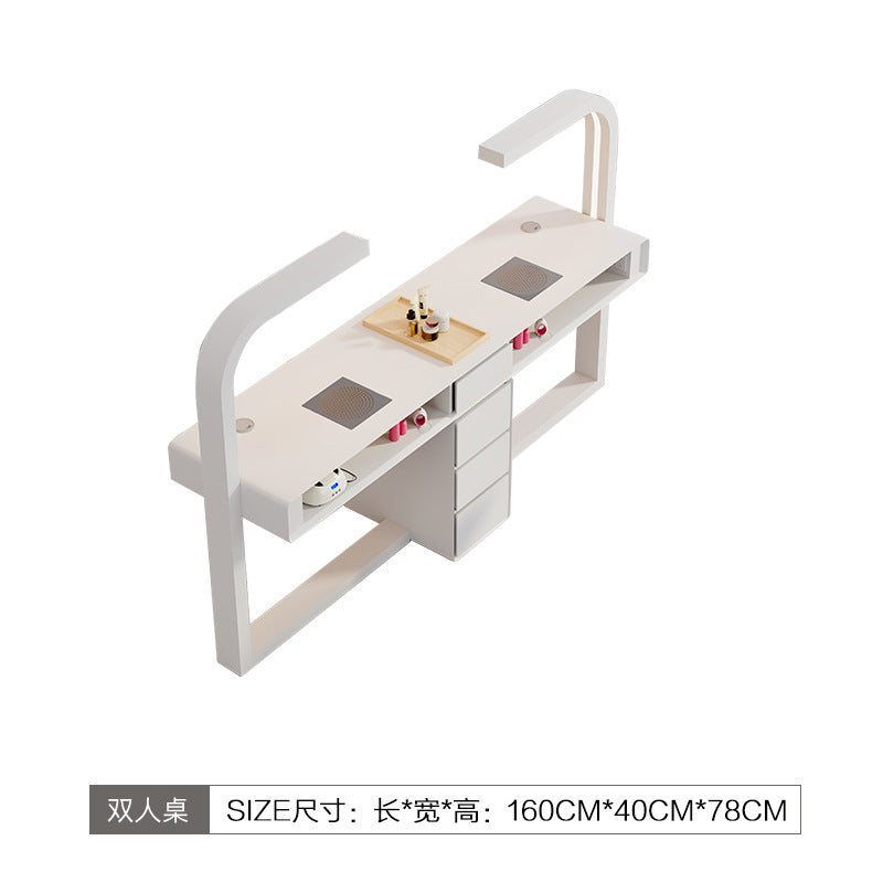 Widened 45cm nail table and chair set - special offer! economical single/double, light luxury, multi-functional, odorless, carbon steel with baked enamel finish