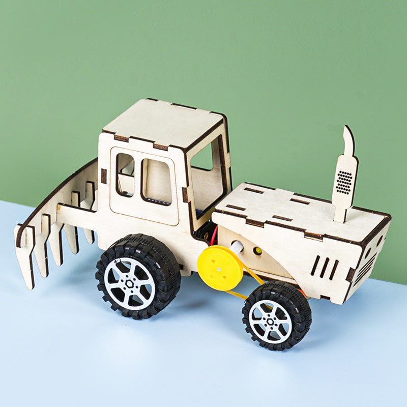 Science and technology small production plowing machine model DIY children hand-assembled model steam maker scientific experimental materials