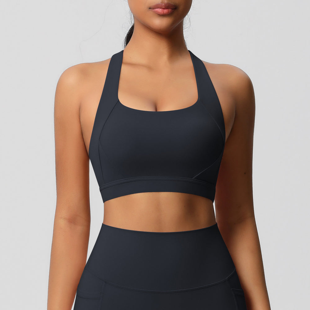 Cloud-feel compression yoga tank top - shockproof, high-impact sports bra for pilates, running, and outdoor fitness