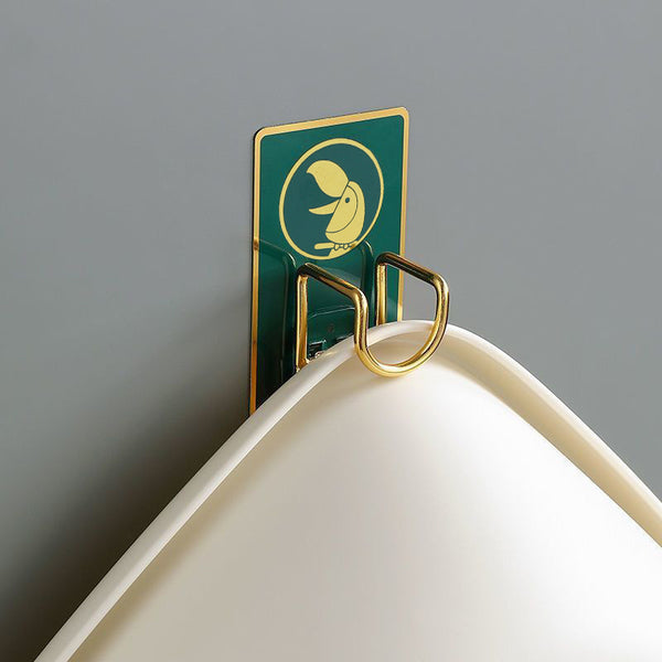 Bathroom storage device No punching washbasin storage hook Shelf non-marking bronzing washbasin rack hook factory