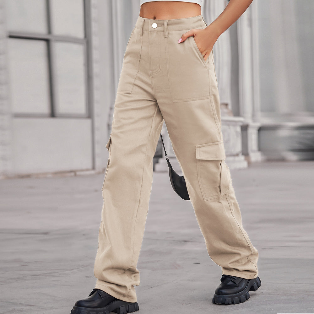 Insfashion cross-border  new arrival denim semi-elastic design stylisheasiest for matchworkwear pants  women's fashion