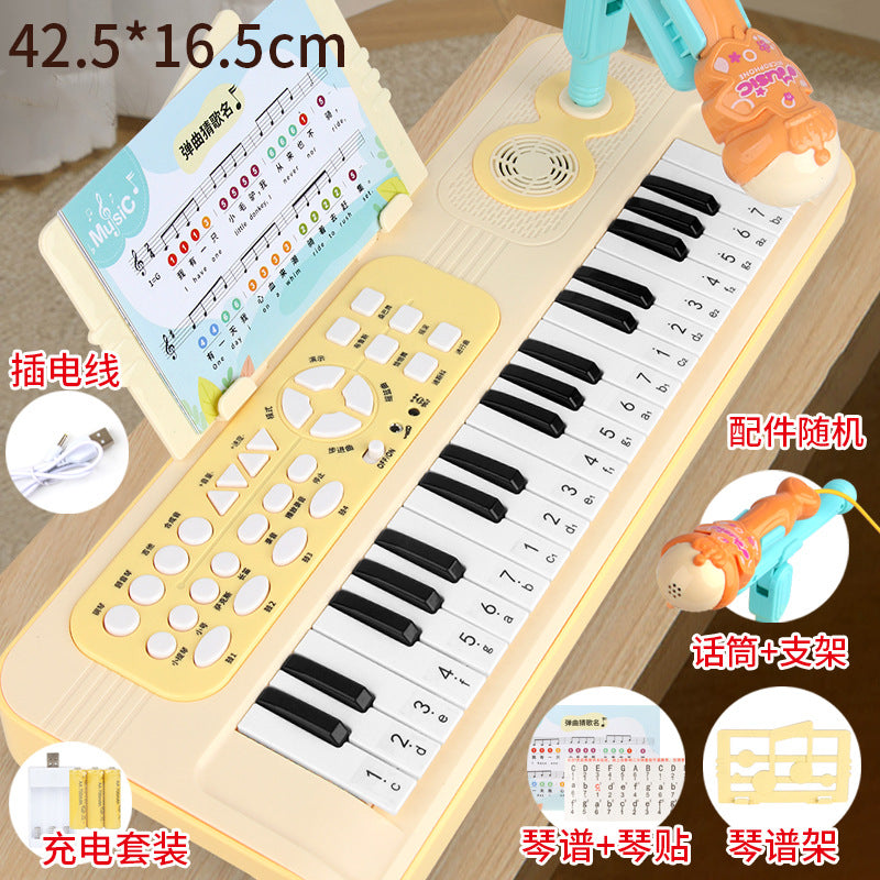New beginner-friendly electronic keyboard for kids - multifunctional with microphone, perfect for home use and piano instrument play