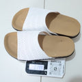 new knitted fabric one-line round toe slippers for women to wear outside cork thick-soled beach sandals  supply