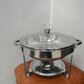 Stainless steel round alcohol stove hanging stove heat preservation heating container buffet stove cross-border supply chafing dish