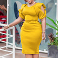 D289 european and american clothing  summer new independent station plus size women's clothing hip covering ol elegant commuting export dress
