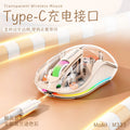 New m333 wireless bluetooth transparent mouse - rechargeable, with colorful breathing light, for tablets, laptops, and office use