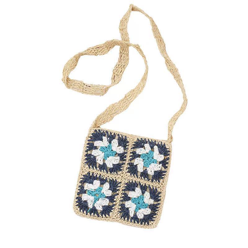 Small lucky bag woven messenger bag fashionable versatile small bag shoulder woven bag summer Internet celebrity niche woven shoulder bag