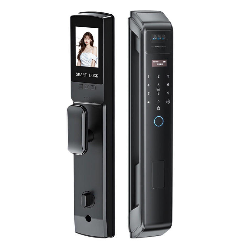 Smart door lock 3d face recognition fingerprint lock fully automatic intelligent lock anti-theft door home electronic lock factory direct
