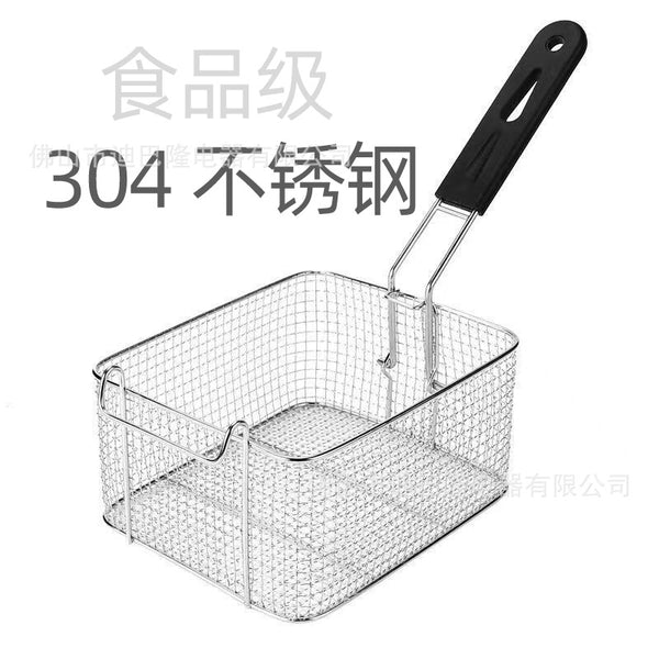 Factory straight hair fryer basket electric fryer commercial electric fryer accessories oil filter basket filter screen French fries fryer frame rhombus fryer basket