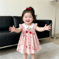 Summernew arrivalprincessgirlfloralsdresssummernew arrivalwestern stylekidsk-style vestsweetdress