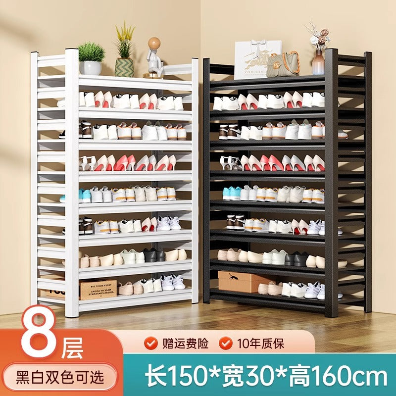 Steel shoe rack for home door floor-standing multi-layer storage rack iron art simple storage rack entrance door shoe cabinet