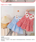 Girls' dress  summer new collection - strawberry plaid skirt, korean style for toddler and little girl summer wear