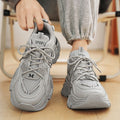 Popular men's shoes winter youth mesh sneakers running boys trendy brand black warrior dad shoes to increase height