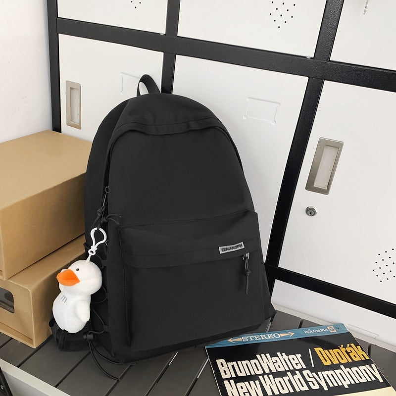 Couple backpack simple large capacity travel backpack female leisure Japanese junior high school student high school student schoolbag male