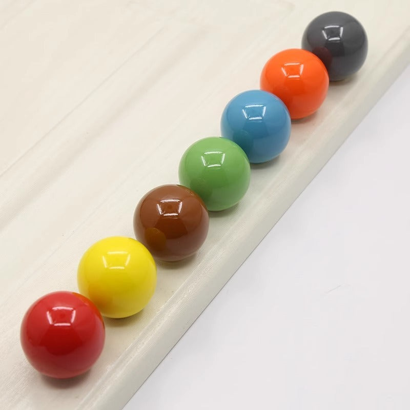 Colorful ceramic handle round handle bookcase wardrobe door handle chest handle drawer door heart handle