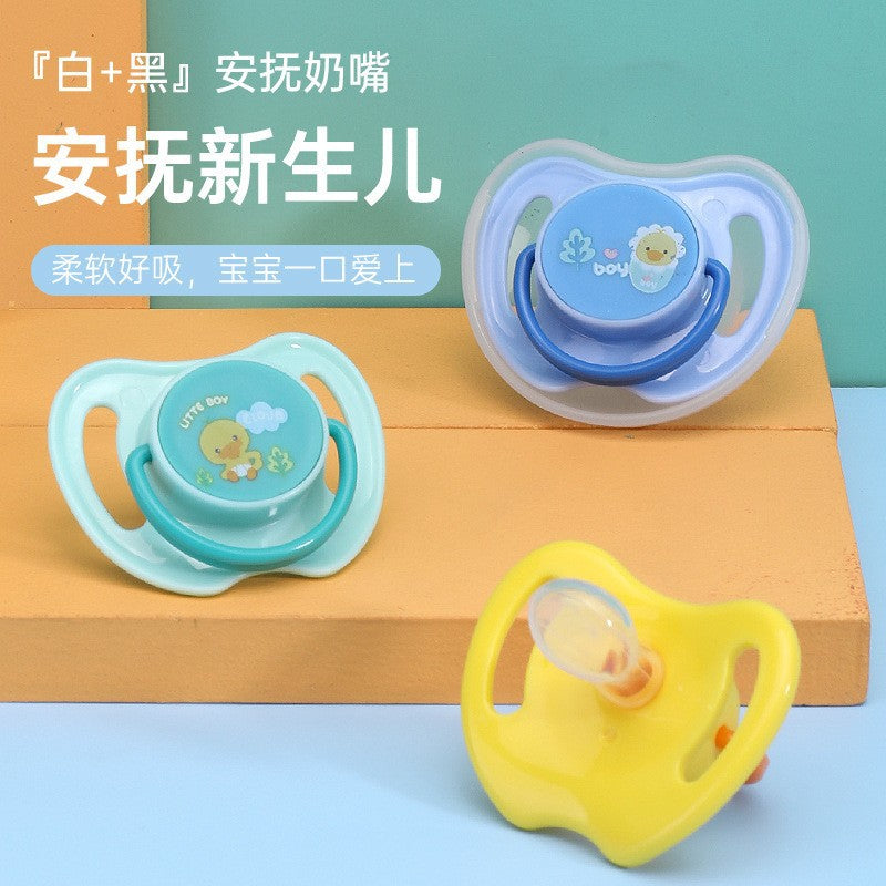 English card pack, baby print pacifier cartoon silicone sleeping pacifier, newborn baby comfort pacifier