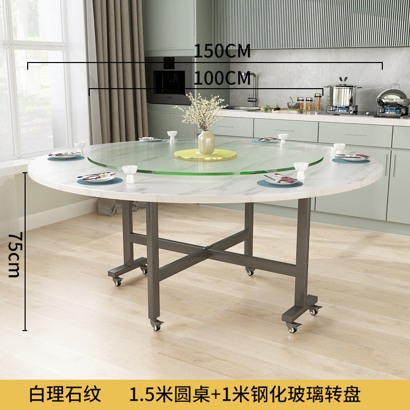Dining table for homesmall apartment foldable table retractable dining table foldable large round table modern casual dining table