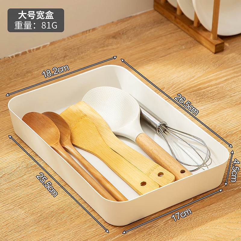 Kitchen Supplies Tableware Storage Box Desktop Seasoning Box Plastic Food Grade Drawer Organizing Storage Box Chopsticks Storage