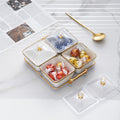 New arrival ceramic fruit plate living room high-looking dry fruit plate for homecandy plate moisture-proof covered snack plate wholesale