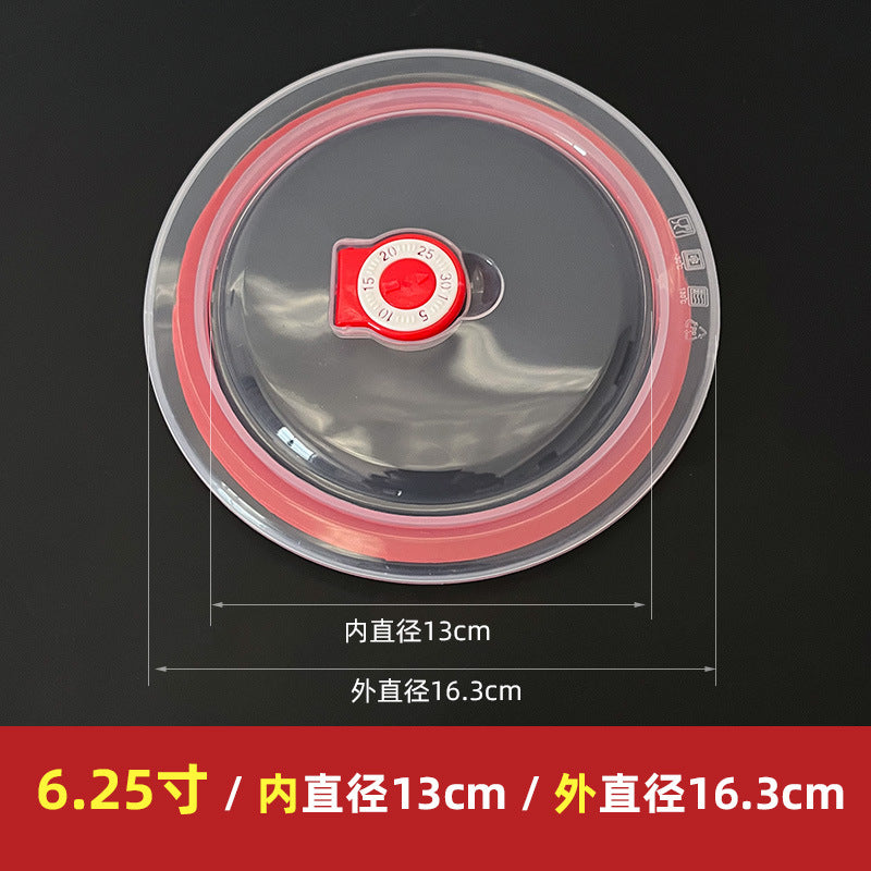 Food-grade round universal food storage bowl lid, transparent silicone sealing lid, leak-proof plastic bowl cover, household dustproof and oil-resistant