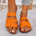 Plus size women's flat slippers for outdoor wear -  summer new collection - round toe lightweight ladies' slippers