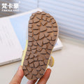 Vancahao girls' mary jane leather shoes, new autumn  korean style, kids' faux split-toe flats, baby shoes