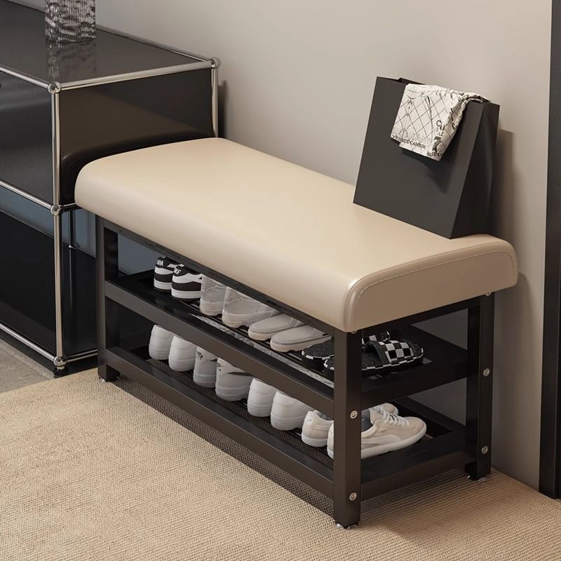 Shoe changing stool for home can sit on shoe cabinet stool all-in-one entrance door iron artaccessible luxuryclassy sense of wearing shoe stool entrance shoe rack