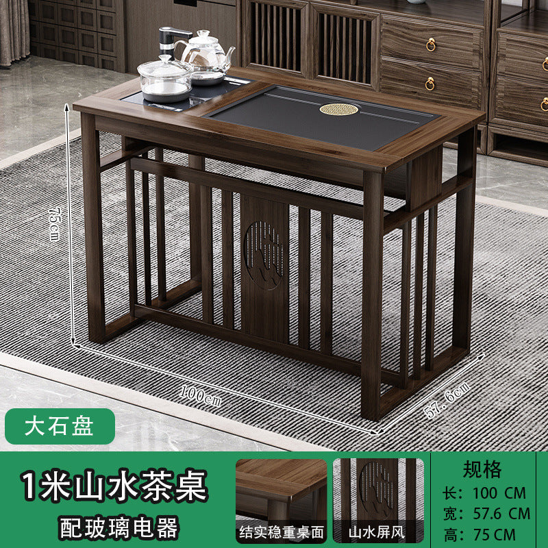Balcony tea table and chair combination New Chinese-style office household small apartment Kung Fu tea table Boiling water integrated tea making table