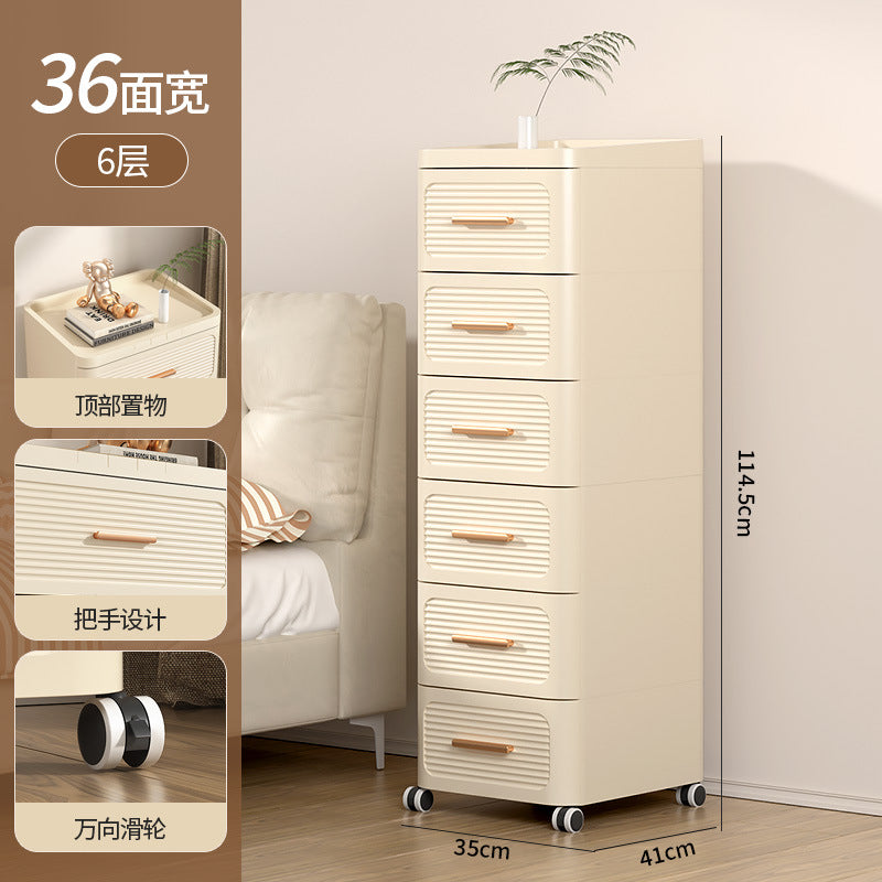 Drawer storage cabinet chest of drawers installation-free for home living room storage cabinet toy snack storage bedroom bedside table