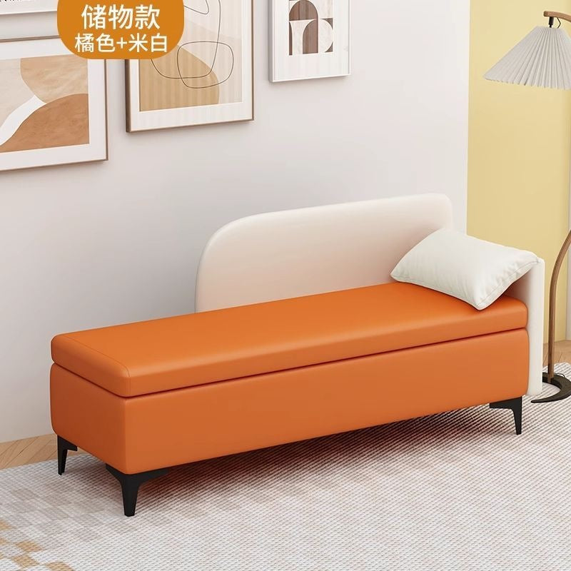 Imperial concubine bench - multi-functional storage ottoman for home use - adult seating - rectangular sofa bench for bedroom