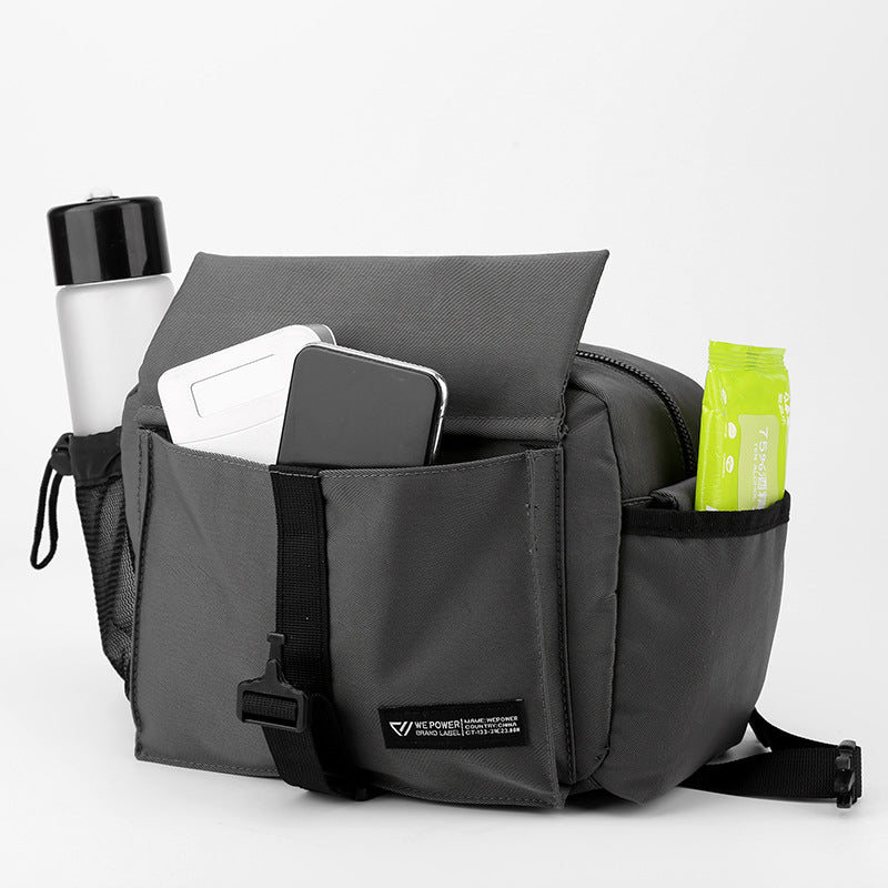 New Trend Men's Shoulder Crossbody Bag Large Capacity Outdoor Fanny Bag Multifunctional Casual Breast Bag Travel Backpack