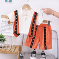 boys short-sleeved suit summer wear new arrivalkidsfashionable polo shirt baby t-shirt shorts two-piece set