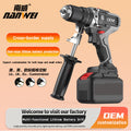 personalized nanwei brushless hand drill for home high torque 13mm impact ice drill industrial electric drill power tool