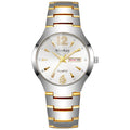 Mcykcy watch tungsten steel men's watch digital round quartz watch quartz gold and silver gold stainless steel